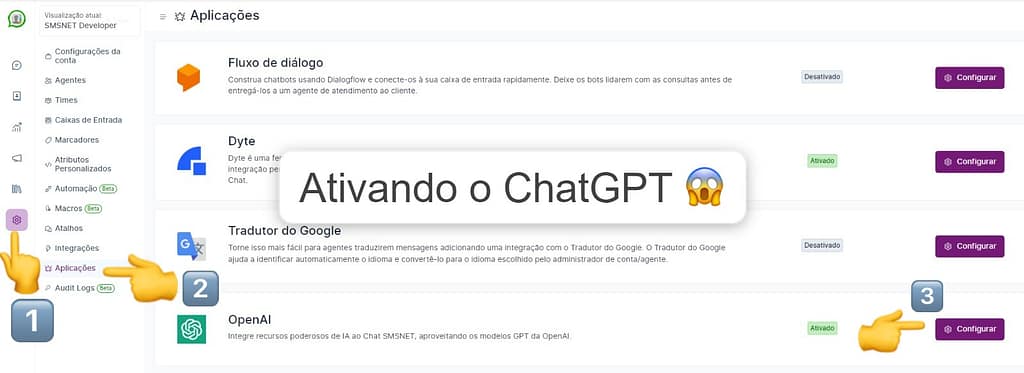 Configuração ChatGPT