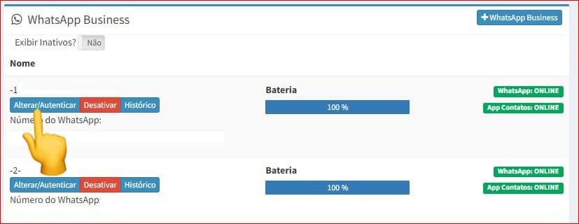 Configuração WhatsApp