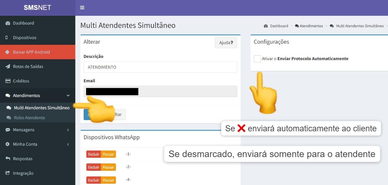 Configuração Protocolo
