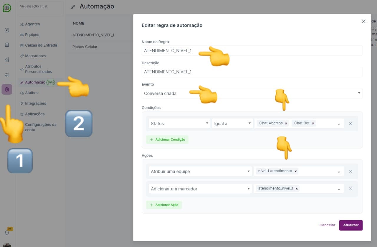 Automação Equipe Nível 1