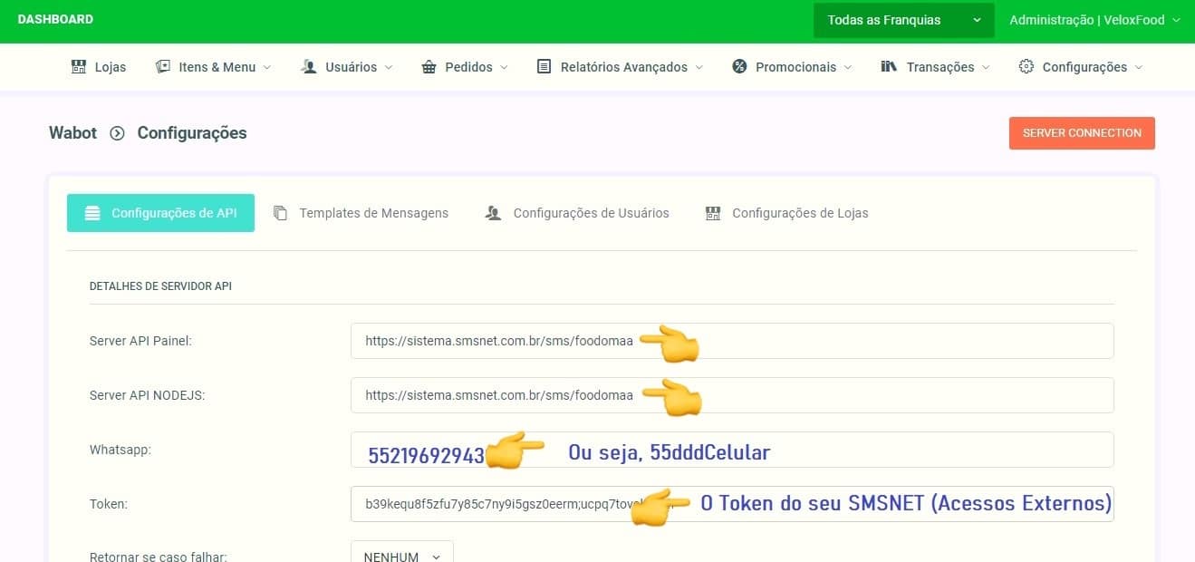 Exemplo preenchimento